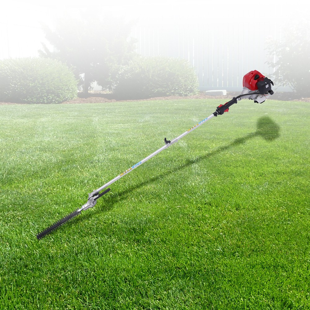 Gas Powered Pole Saw Brush Cutter Gas Hedge Trimmer for Tree Weed Garden 51.7CC