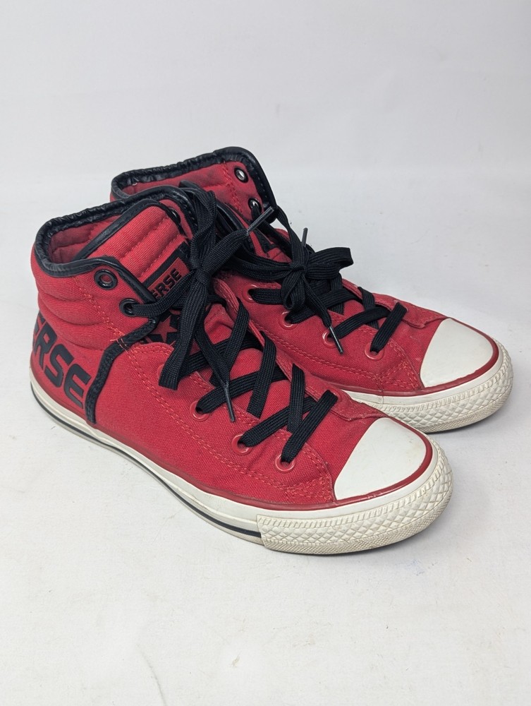 Converse Chuck Taylor All Star Kids High Top Red Black Size 5.5