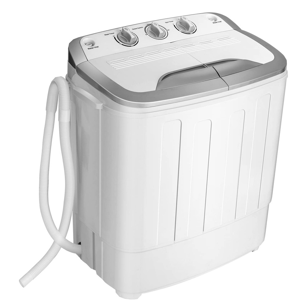 Portable White & Gray GT-US61100-FPGR Washer for Compact Spaces