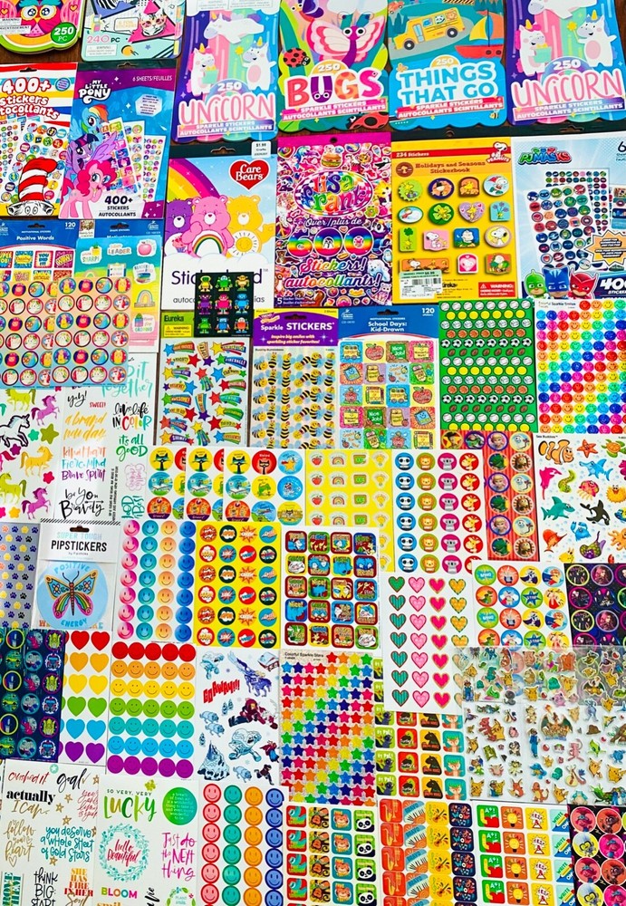 Kids 700+ HUGE Lot of  Scrapbooking Stickers Great Variety! Lots Of Themes