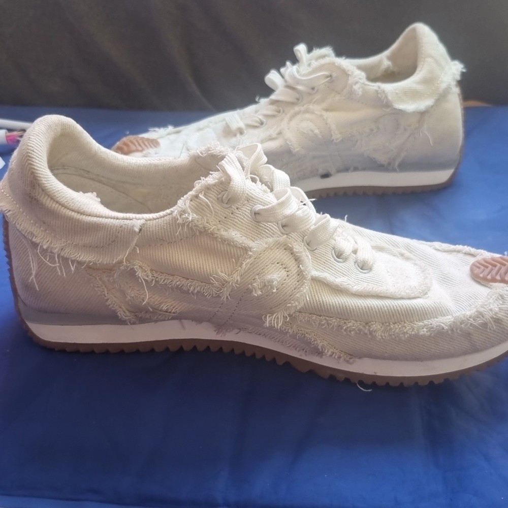 Loewe Flow Runner White Denim Sneakers - Size EU 42 Unisex