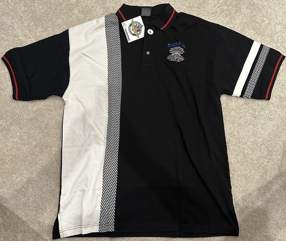 84th Indy Indianapolis 500 Nokia May 28th 2000 Black Red Polo Shirt Mens Large