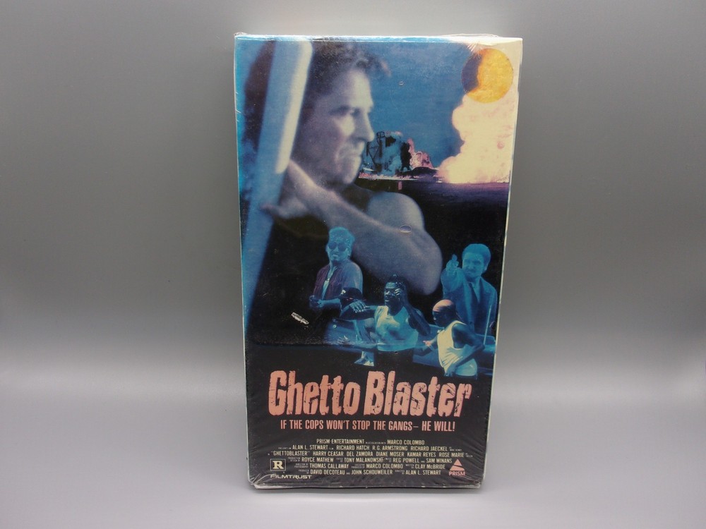 GHETTO BLASTER ( VHS 1989 PRISM ) ORIGINAL SEAL - OPENED WATERMARKS ACTION VIDEO