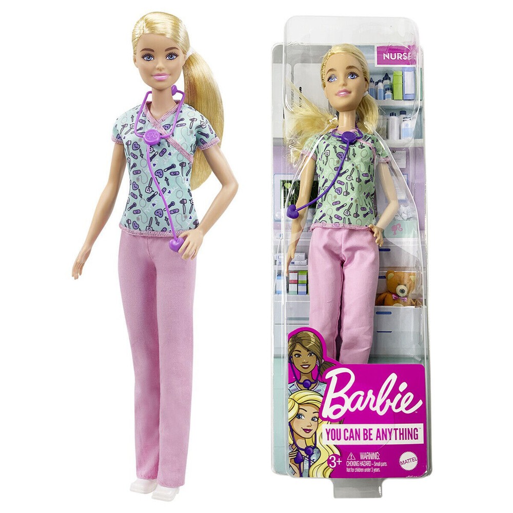 NUEVA MUÑECA BARBIE MATTEL YOU CAN BE ANYING ENFERMERA CARRERA CON ESTETOSCOPIO 12