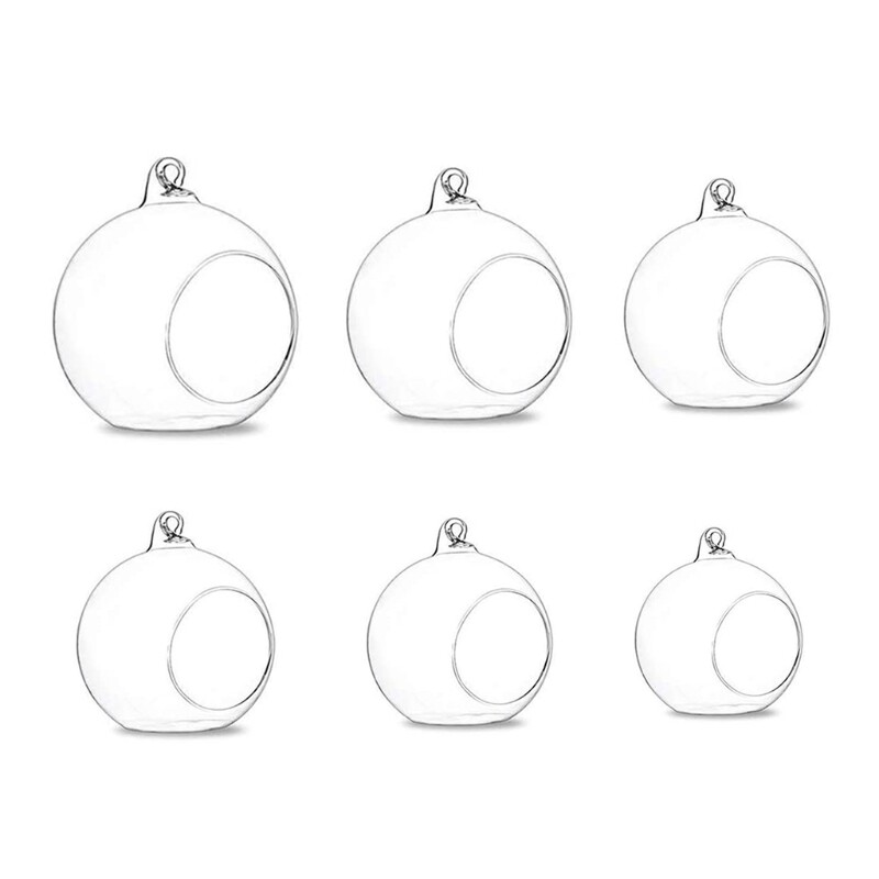 Hanging Glass Terrarium Tealight Holder for Succulents and Decor