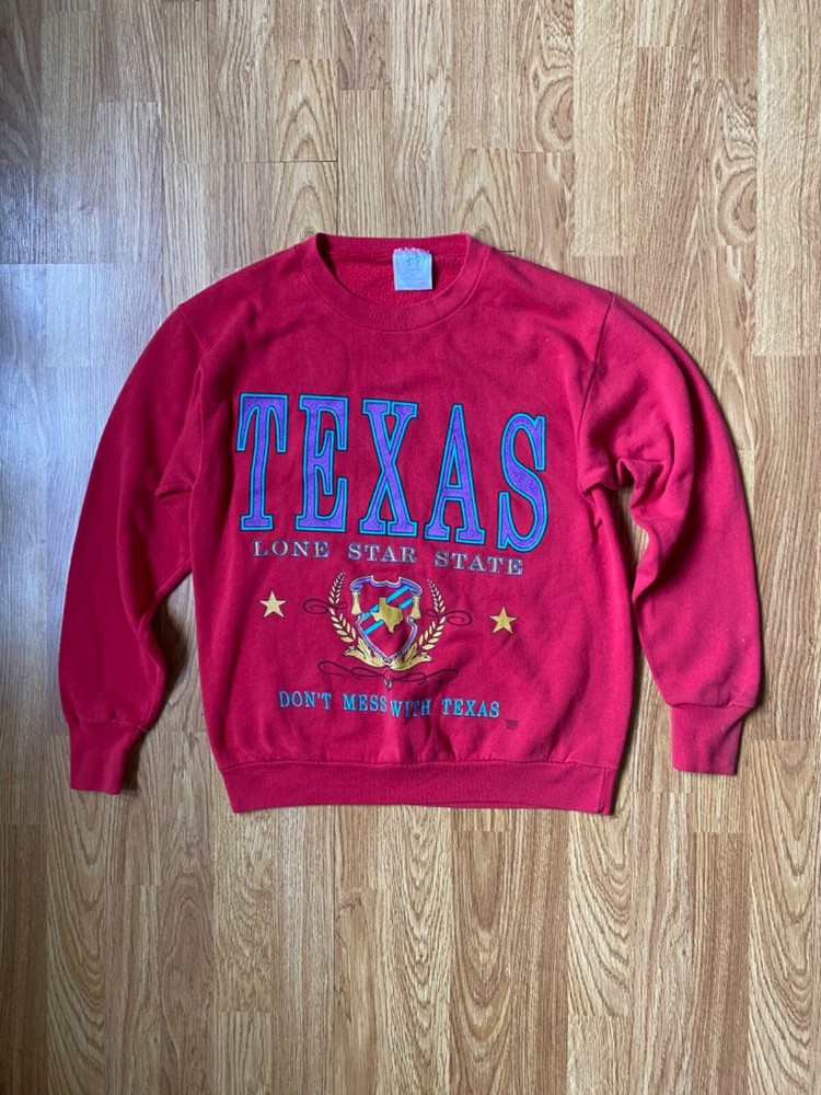VTG Texas Lone Star State Dont Mess With Texas Crewneck Sweatshirt Mens M USA
