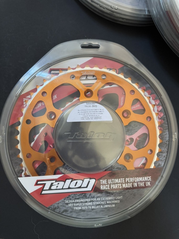 Talon Radialite Rear Sprocket - KTM HUSQVARNA GASGAS BETA 520 Pitch Orange- 49T
