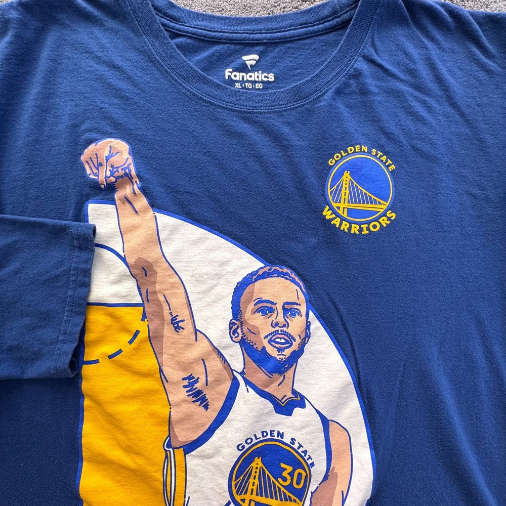 Golden State Warriors Stephen Curry #30 Fanatics XL Blue Long Sleeve MVP Graphic