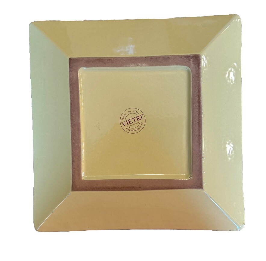 13 VIETRI Vintage Cucina Fresca Italian Square 8” Salad/Dessert Plates  Yellow