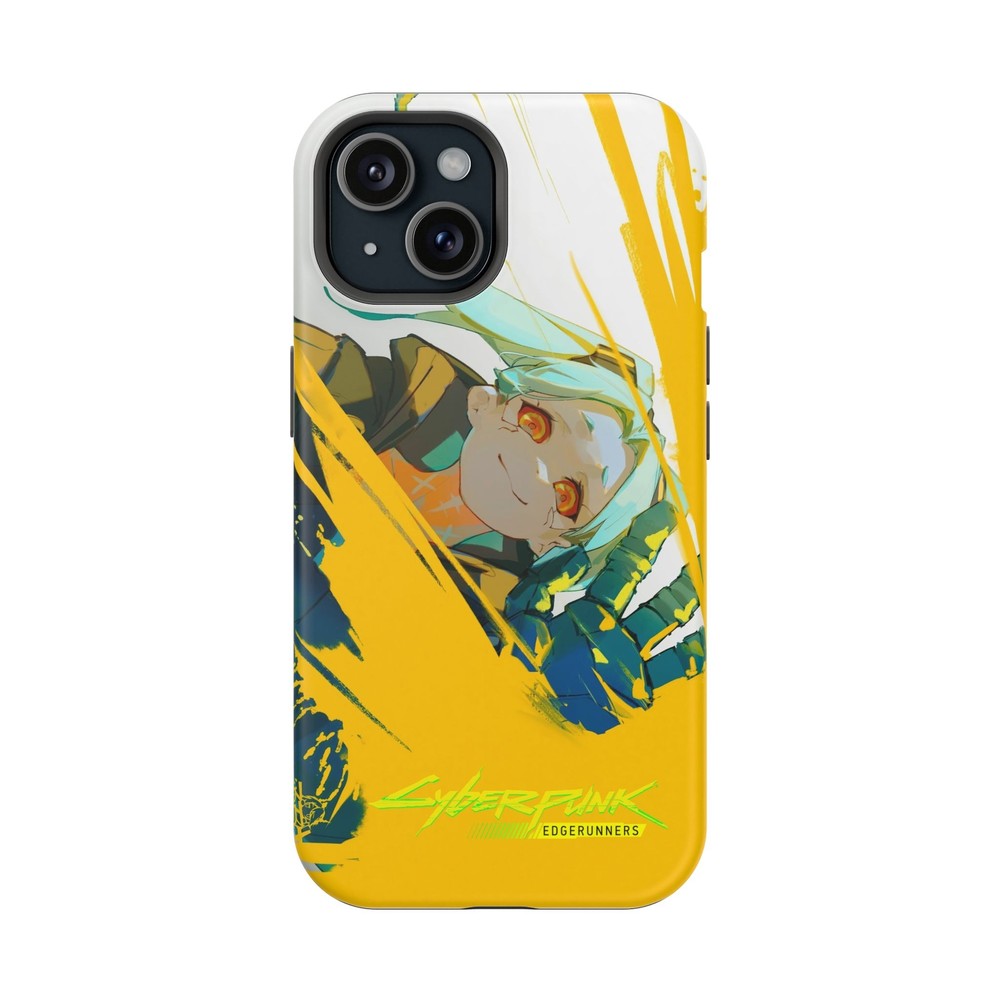 🌆🔫 Cyberpunk Edgerunners – Rebecca Watching iPhone 15/16 Impact-Res. Case 💥📱