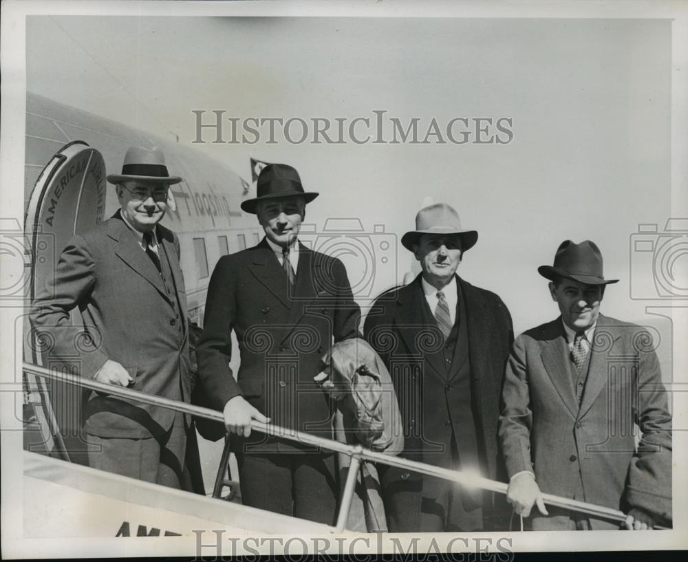 1939 Press Photo New York Businessmen attend airport dedication NYC - neny05350