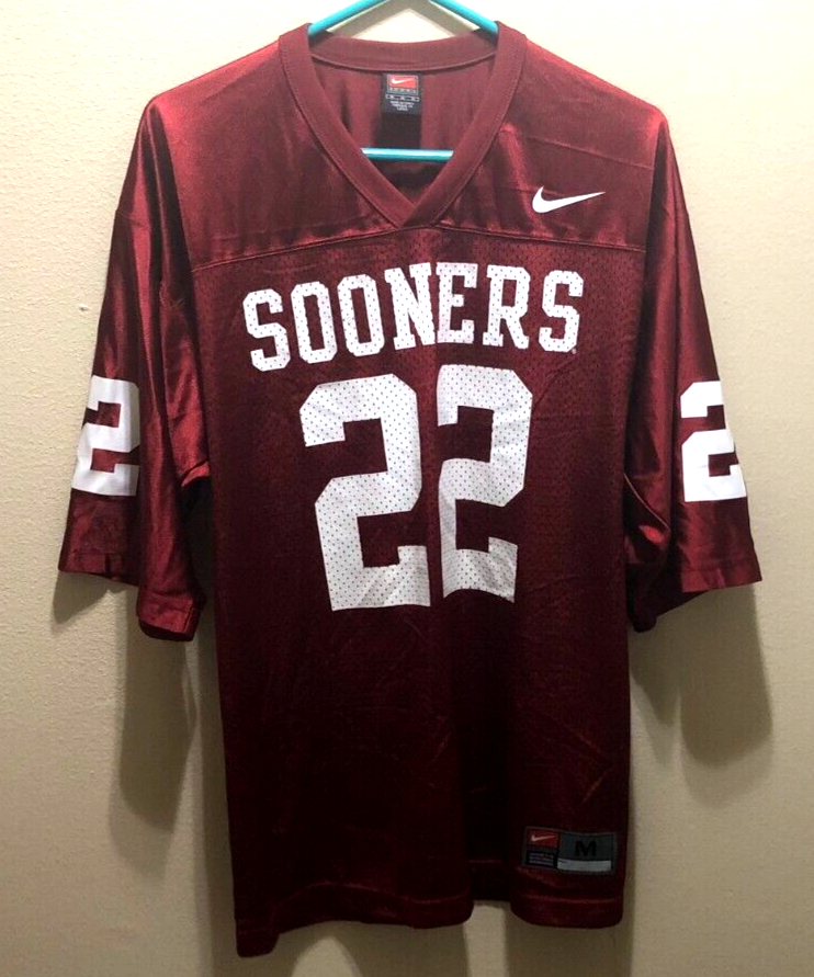 Camiseta deportiva Marcus Dupree #22 Oklahoma Sooners NCAA Nike años 90 roja Big Crimson 12 M