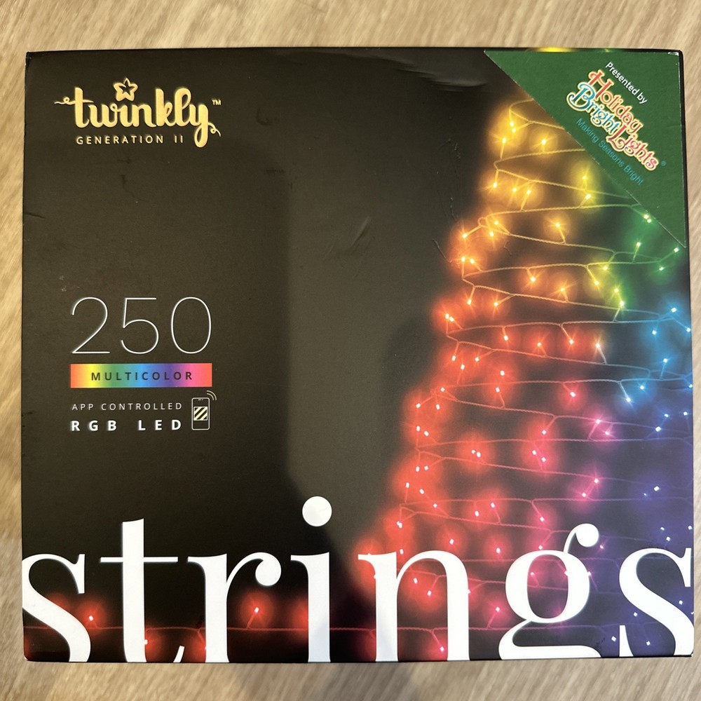 Twinkly Strings 250 RGB LED App-Controlled Indoor/Outdoor Lights Generation II