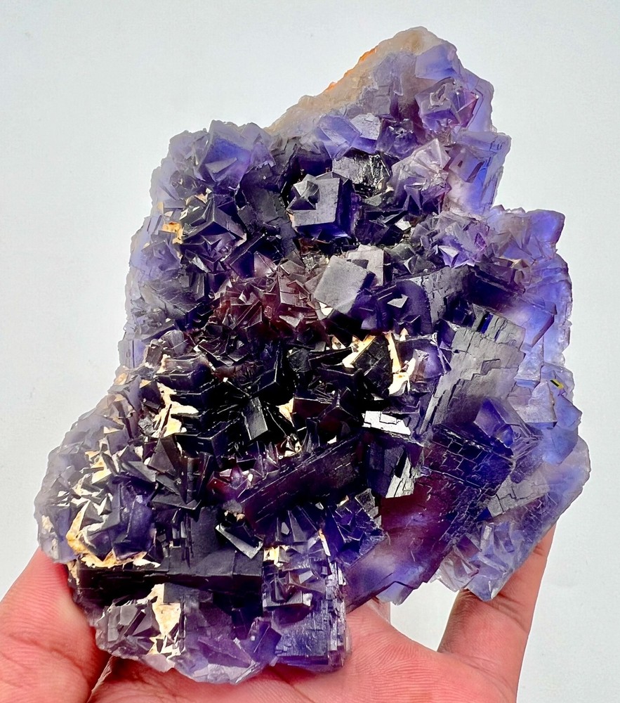 Stunning 728g Blue Multi Phantom Cubic Fluorite Specimen from Pakistan