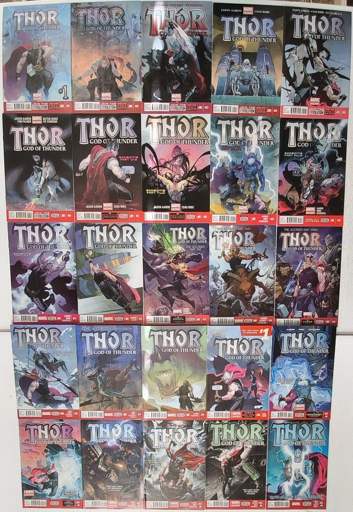 THOR GOD OF THUNDER Lot (25) 1-25 Run NM+ NM- 2013 MANY 1ST APPS GORR High Grade