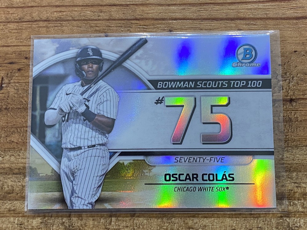 Oscar Colas 2023 Bowman Chrome Bowman Scouts Top 100 White Sox #75