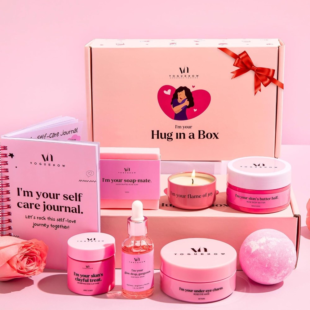 Spa Gifts for Women - Premium Self Care Kit With Bath, Skin Pack of 8