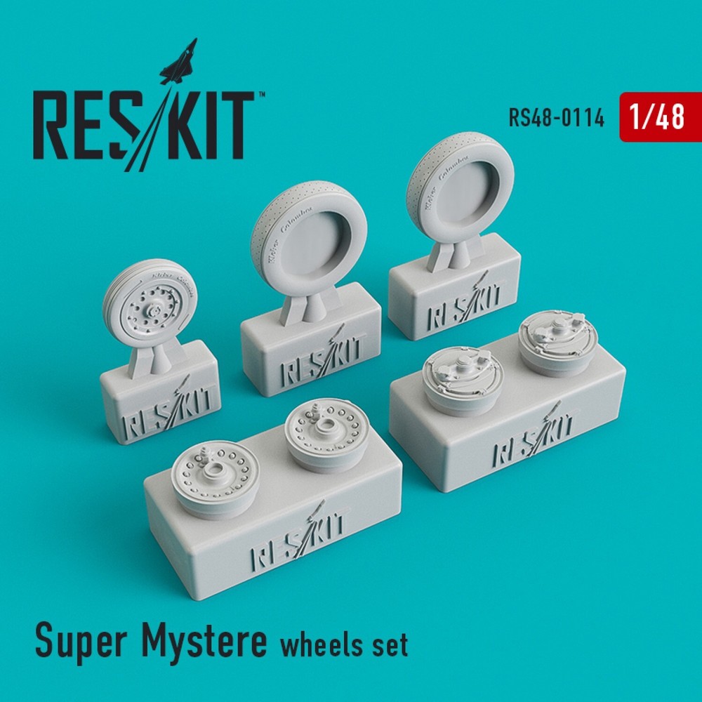 1:48 ResKit RS48-0114 Super Mystère Wheels Set for Plastic Model Kits  