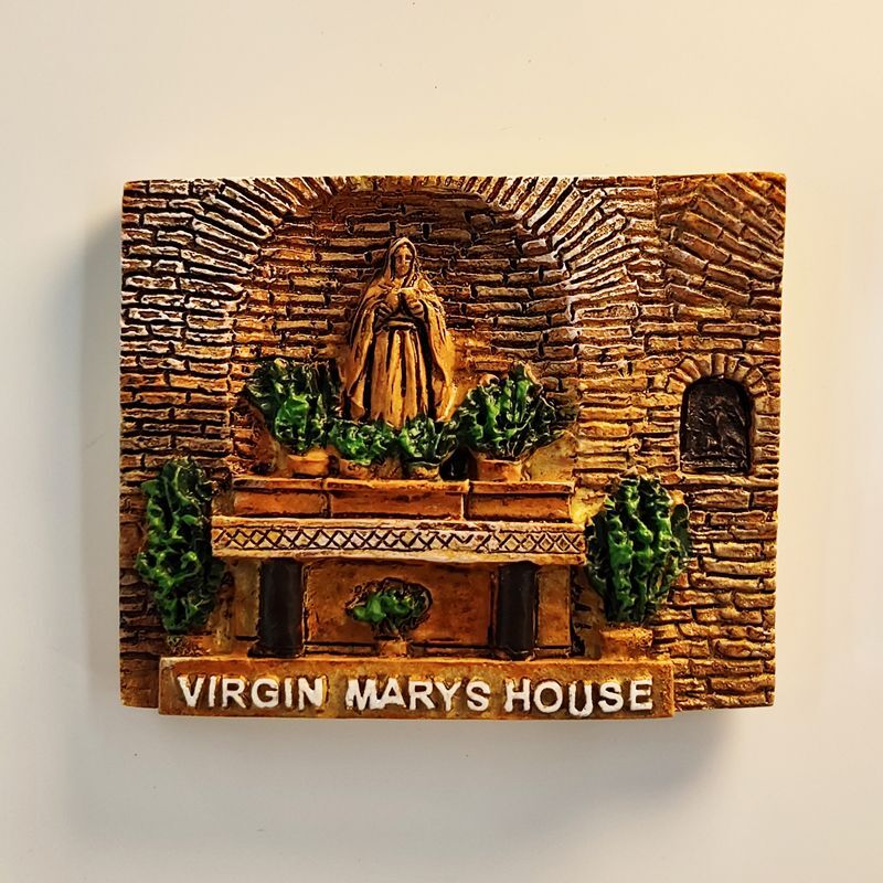 Virgin Marys House Fridge Magnet Refrigerator Sticker Resin Turkey Souvenir Gift
