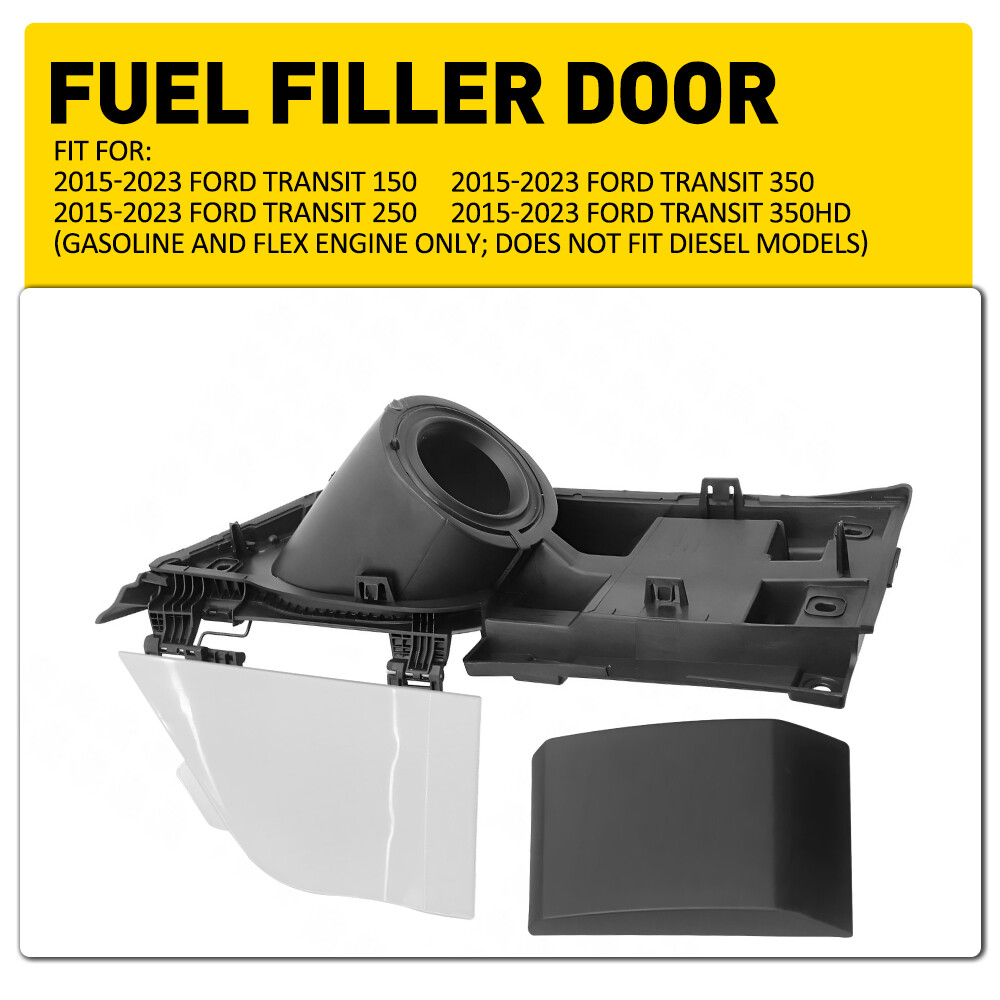 For Ford Van Transit 150 250 350 15+ Fuel Gas Tank Door & Cover Filler Assembly