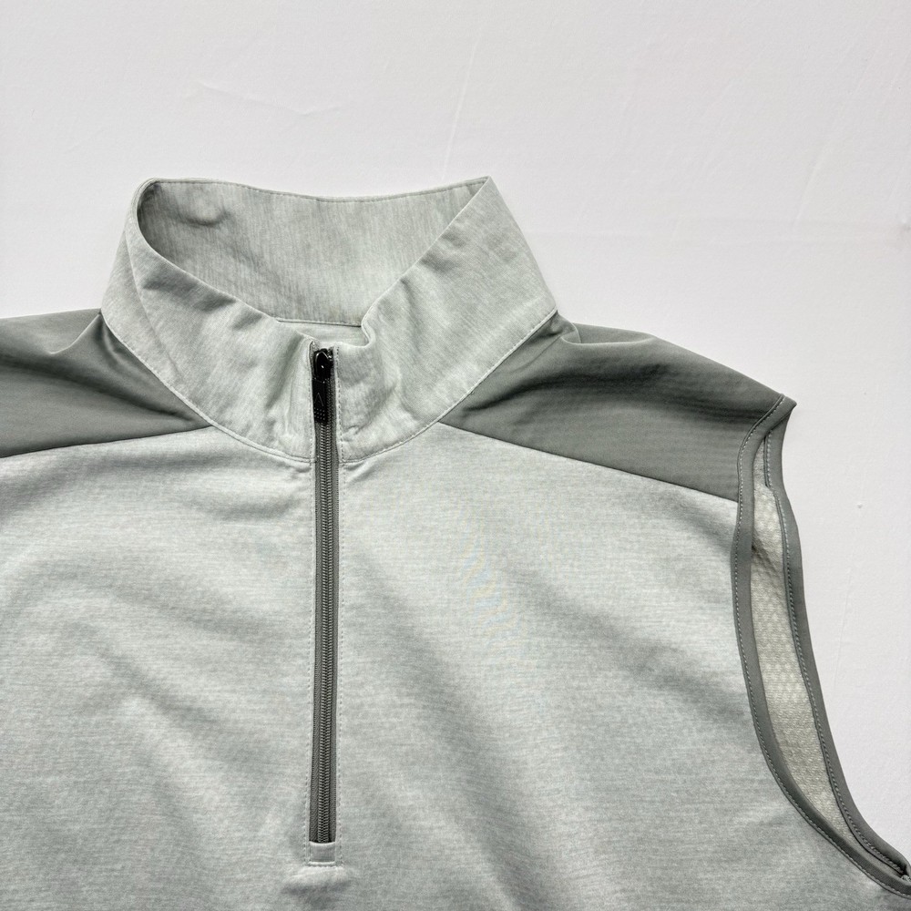 Antigua Men XL Golf Vest Performance Weather Windbreaker Pullover Grey Outdoor