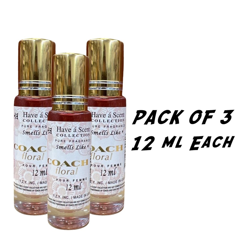 Coach Floral Women Roll On Scent Body Oil 12 Ml 3x Limited Time-image