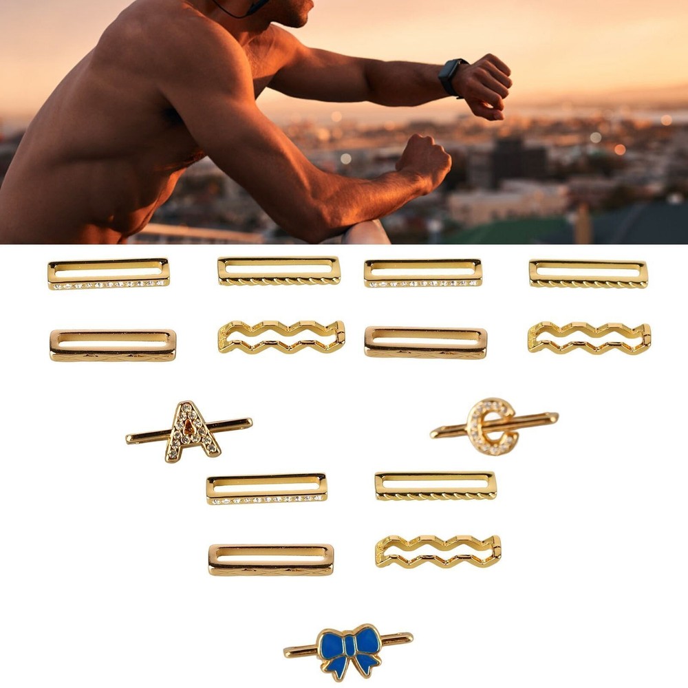 Stylish Rhinestone Loops for 20-22mm Silicone Watchbands Decorative Accessory