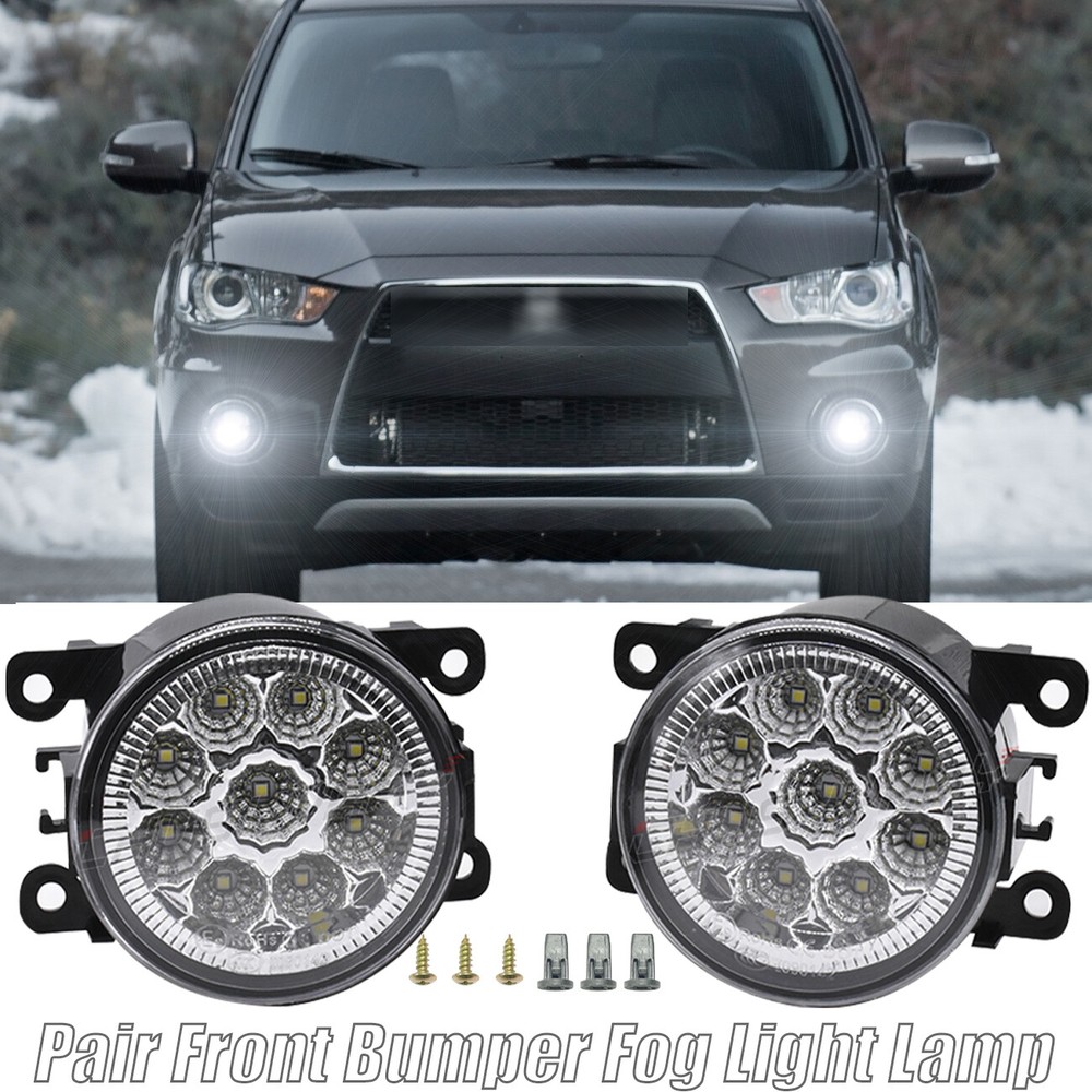 2pcs Front Bumper Fog Light Lamp w/Wiring Kit For Mitsubishi Outlander 2013-2015