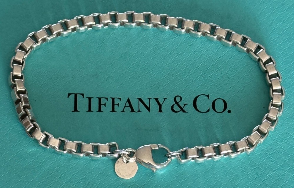 Tiffany & Co.  Venetian Link  Bracelet Sterling Silver 925  7  1/4