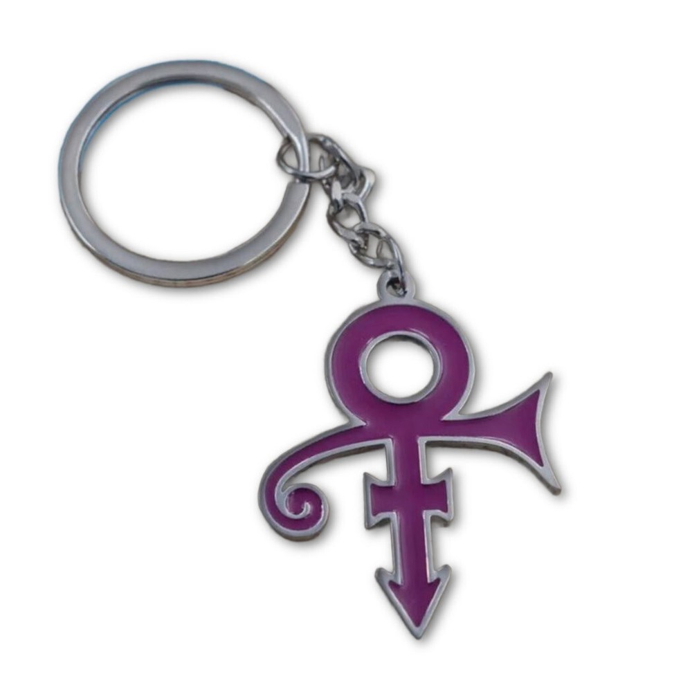 Prince Keychain Purple Enamel Love Symbol Music Artist Collectible Memorabilia