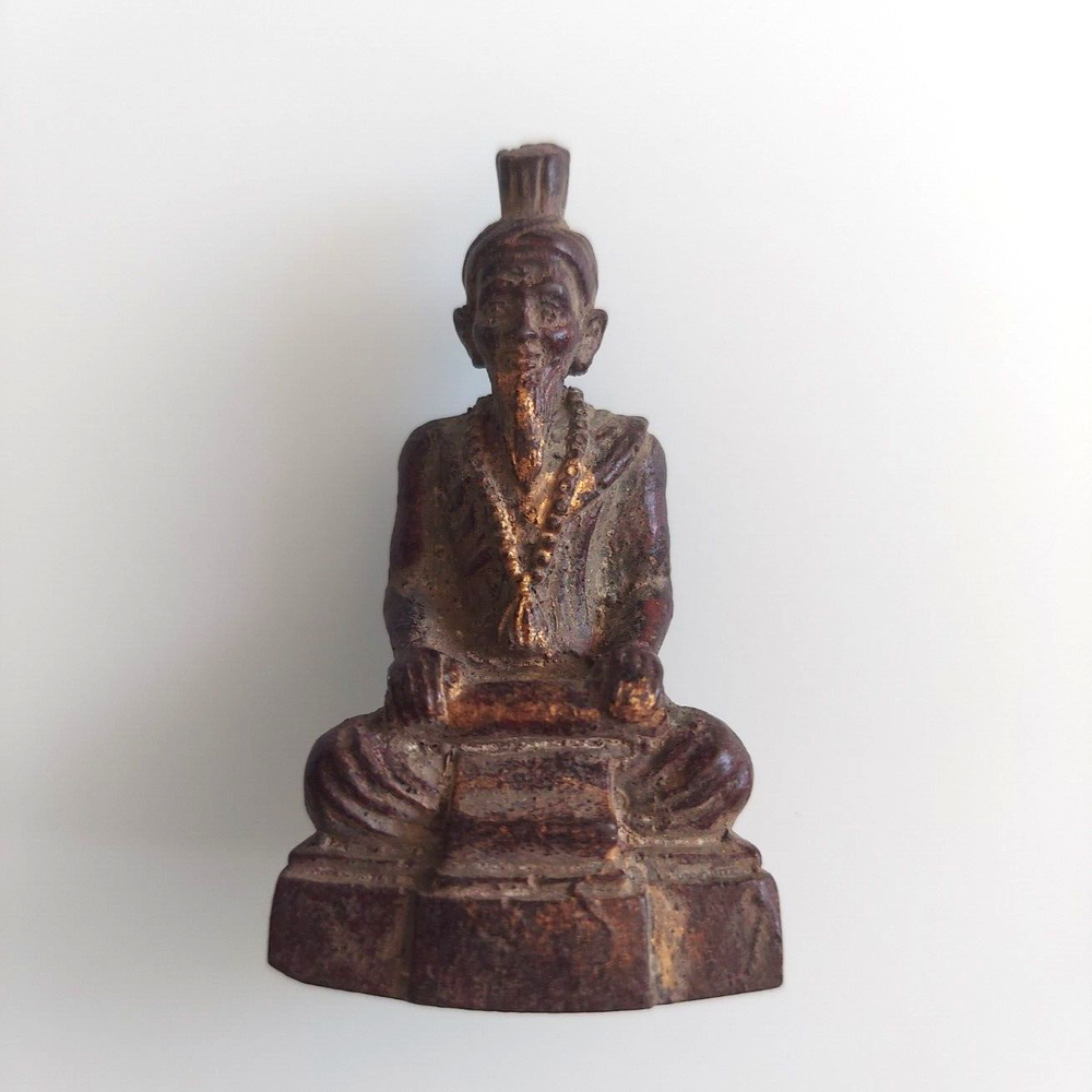 Wooden Sage Hermit Buddhist Statue