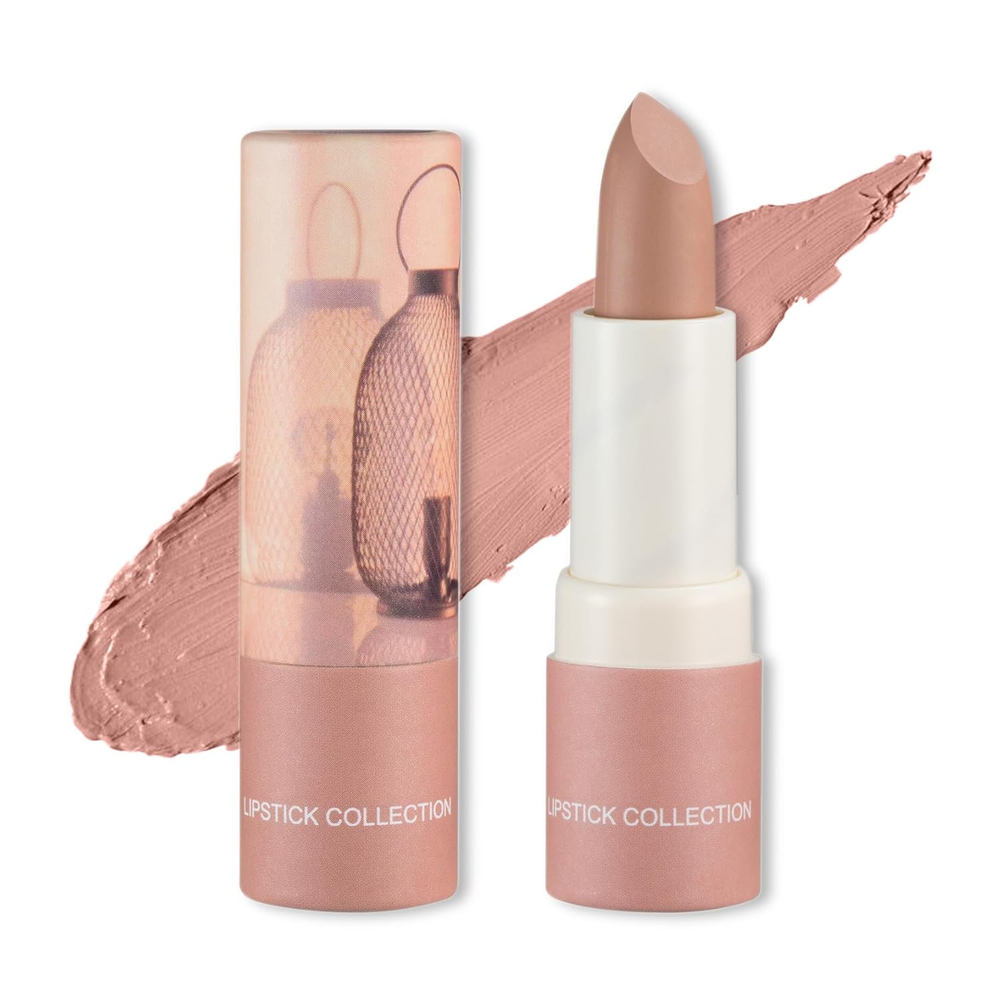 Matte Nude Lipstick Silky Velvet Lip Gloss Stain in Eco Paper Tube