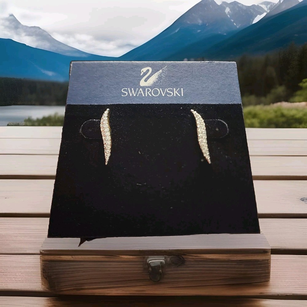 swarovski earrings 14k Gold Crystal Classics