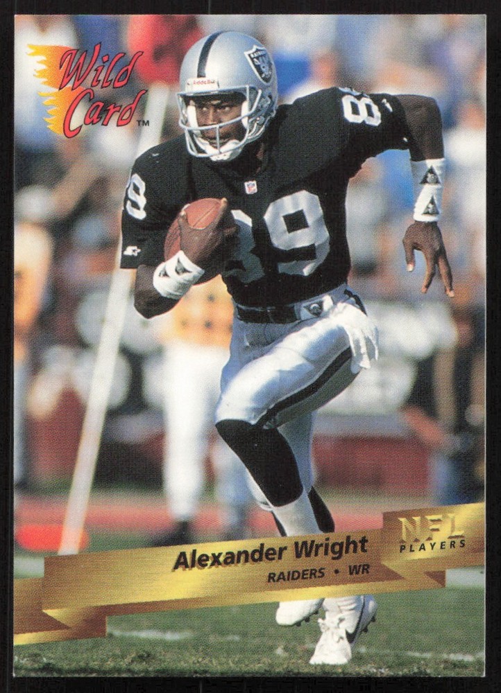 1993 Wild Card Alexander Wright LA Raiders Card #147 NFL