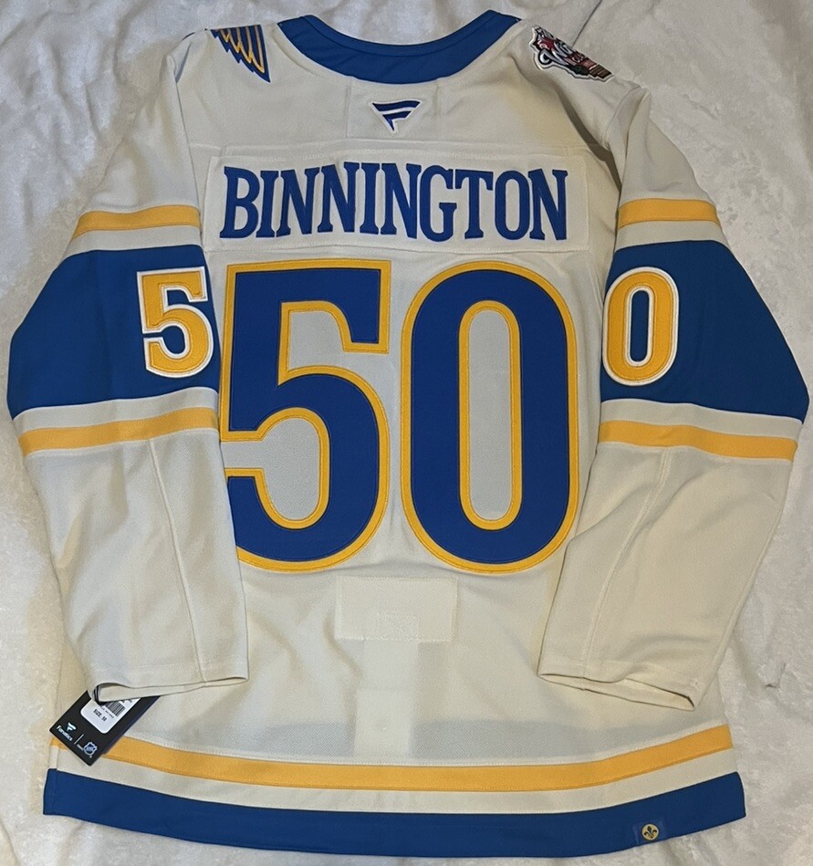 St Louis Blues Jordan Binnington Winter Classic Fanatics Jersey Size 50 NWT