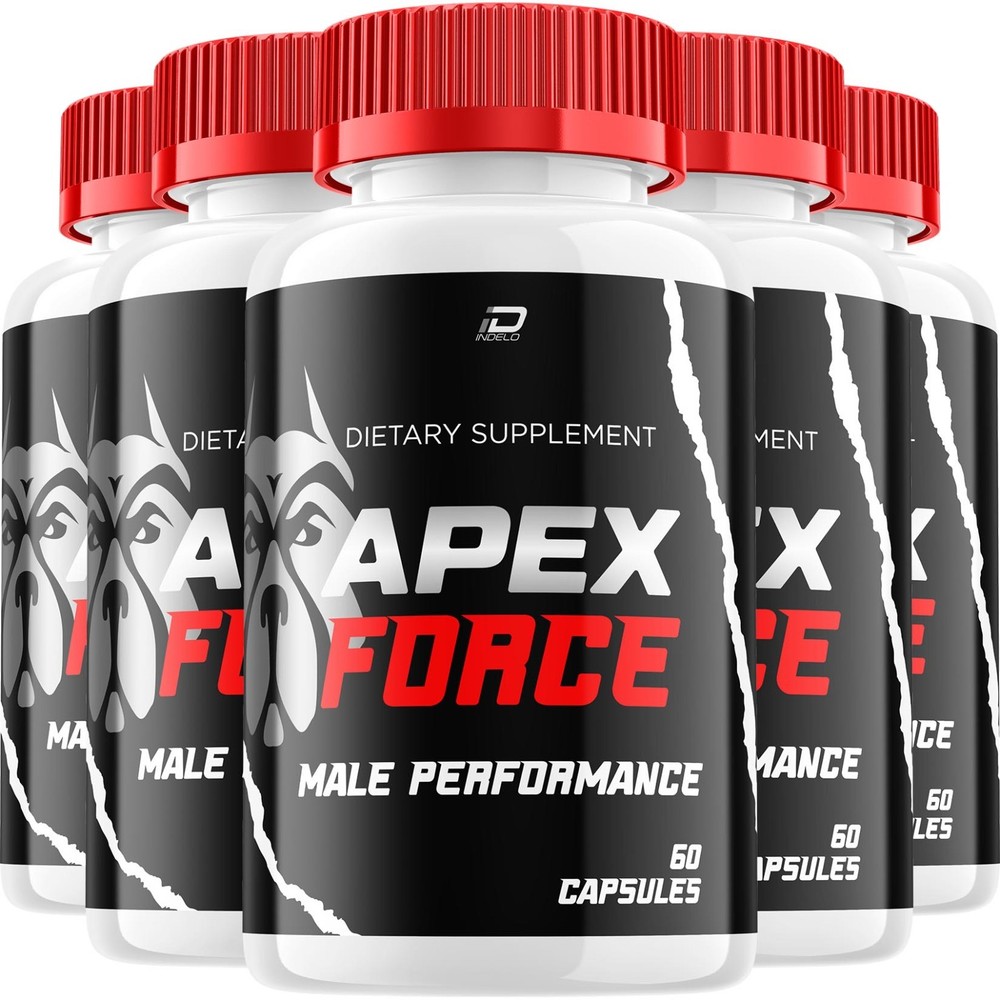 (5 Pack) Apex Force for Men Capsules – Apex Force Vitamin Complex Pills, Energy