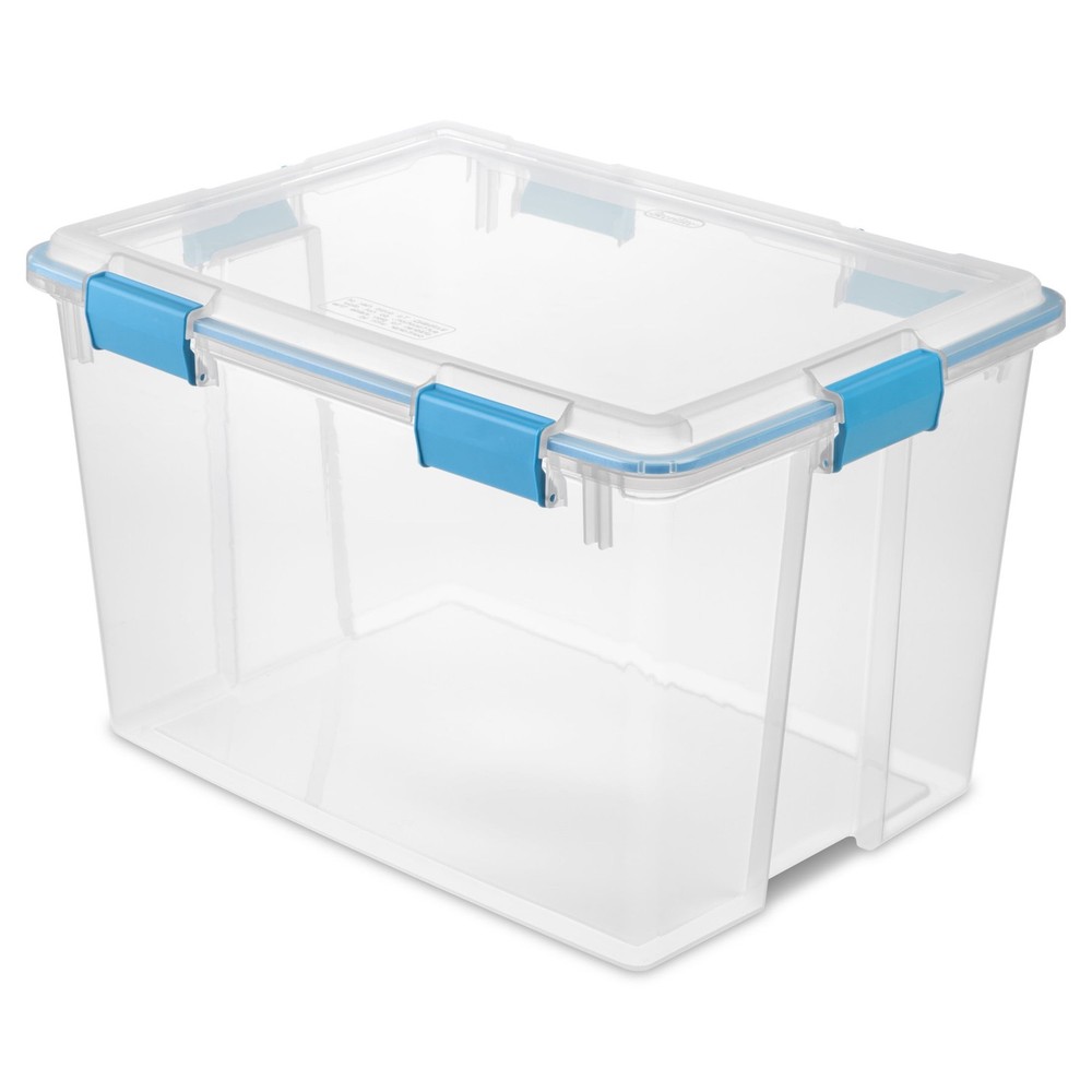 Sterilite 80 Quart Large Clear Storage Bin with Latching Lid