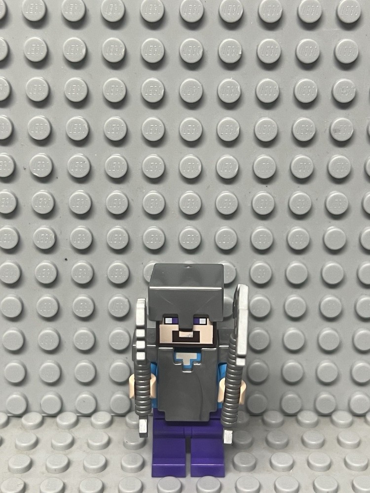 LEGO Minecraft Steve Minifigure with Full Iron Armor Set
