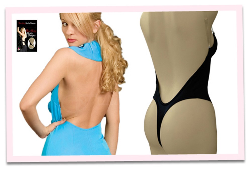 Women's Low Back Push-Up Bodysuit with Convertible Straps & Thong 9001-image