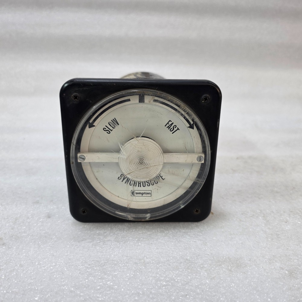 CROMPTON 077-140 SYNCHROSCOPE METER 120V 50/60HZ PANEL MOUNT ANALOG GENERATOR SY