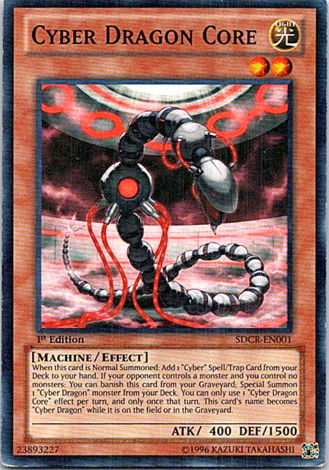 Cyber Dragon Core SDCR-EN001 1st Edition YuGiOh Heavy Play Condition  -image