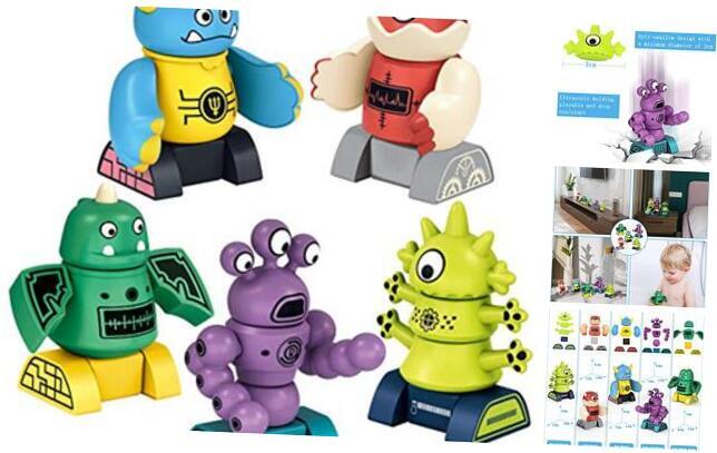 35-Piece Magnetic Robots Building Blocks Set for Kids with Storage Box