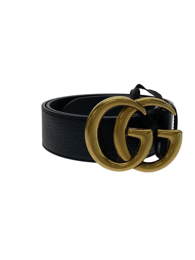 GUCCI Womens Black Leather Solid Color Belt 406831