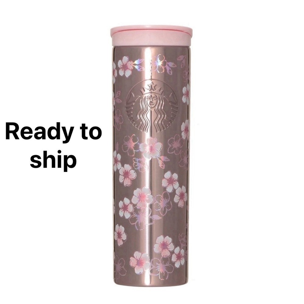 Starbucks Sakura 2026 Japan Stainless Steel Bottle Metallic Light 16 Oz
