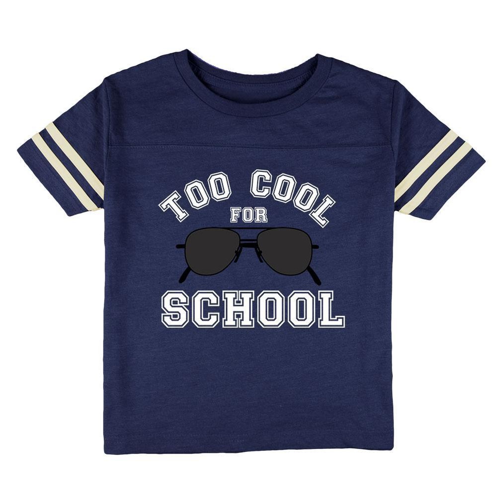 Back To School Too Cool For School Sunglasses Toddler Football T Shirt-image