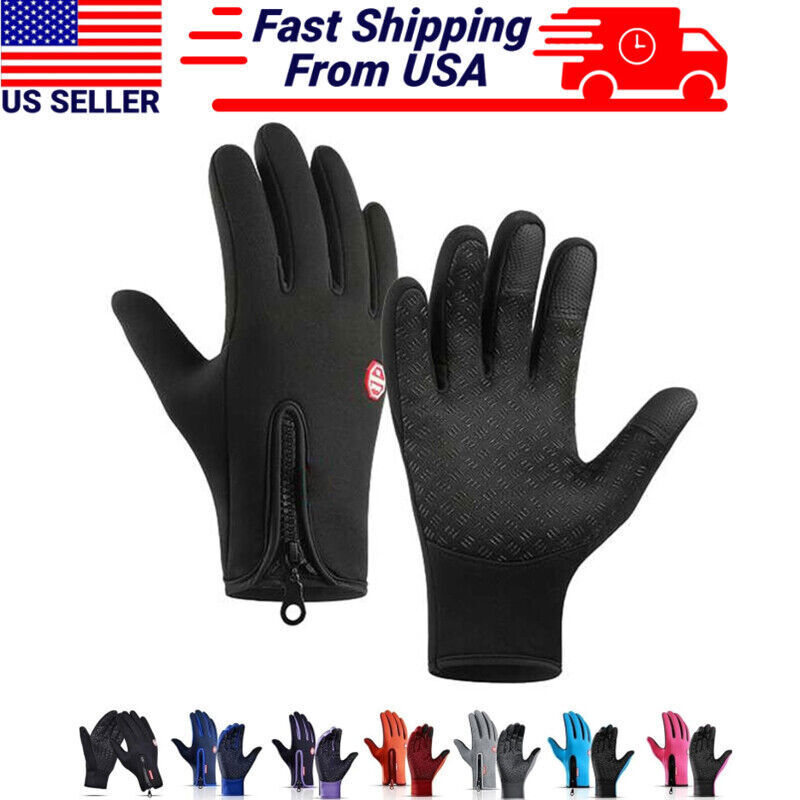 Men Women Winter Gloves Thermal Windproof Waterproof Touch Screen Warm Mittens