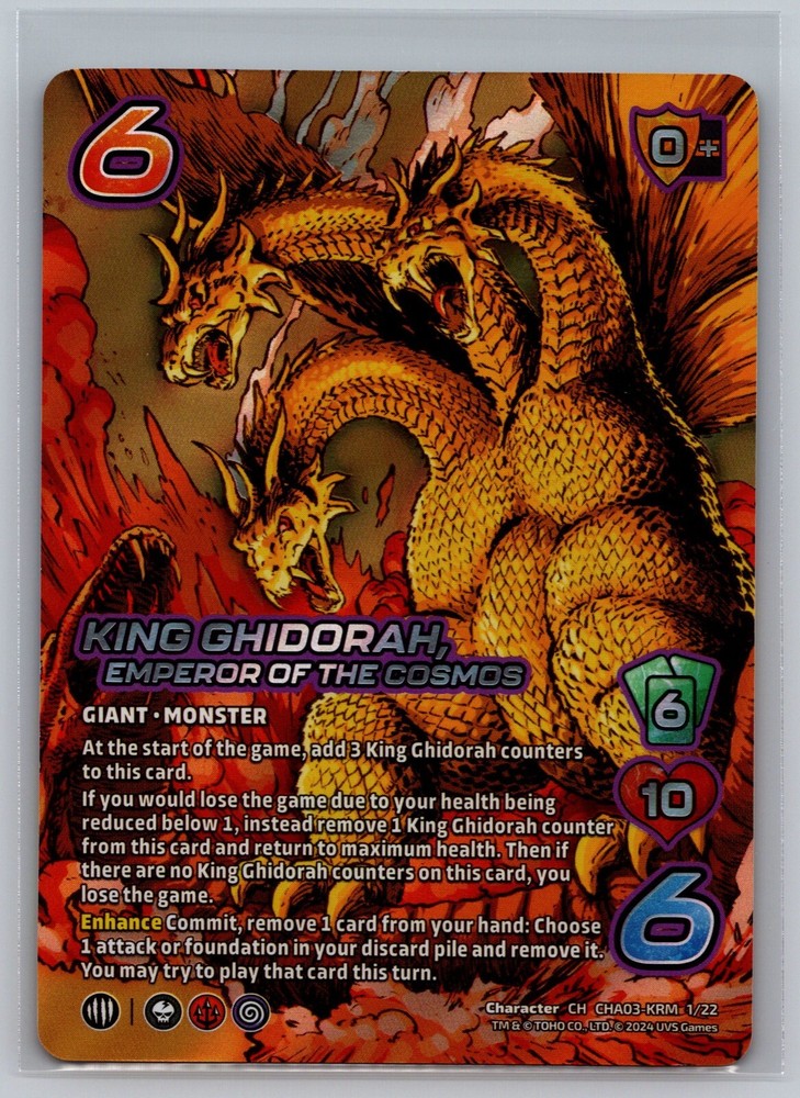 King Ghidorah Emperor of the Cosmos CHA03-KRM 1/22 Foil Godzilla UniVersus CCG