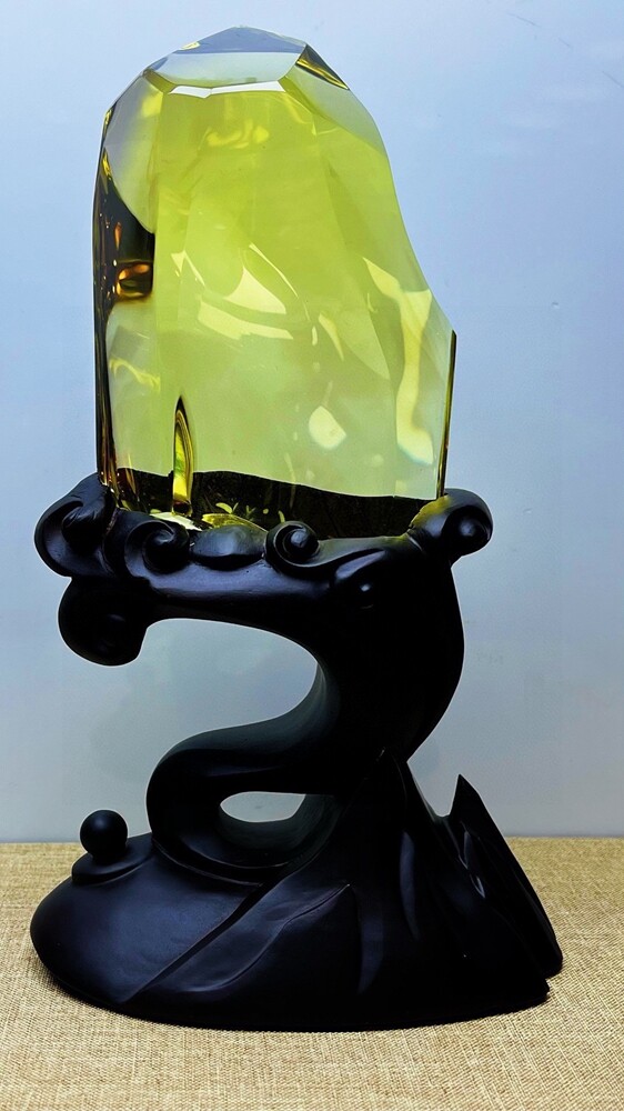 2LB Natural Citrine Quartz Crystals with Stand for Healing and Decoration