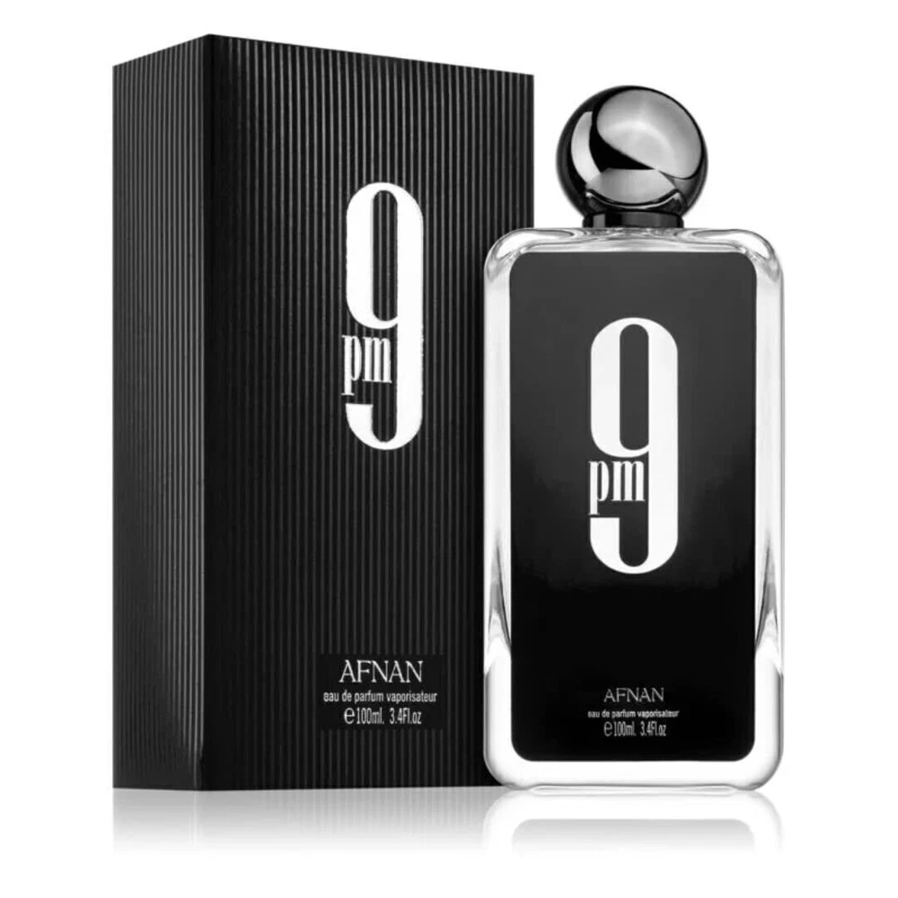 Afnan 9 PM Eau De Parfum Perfume For Men 3.4 Oz / 100 ml New