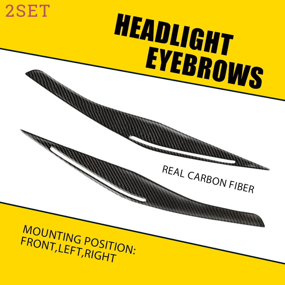 Carbon Fiber Headlight Eyelid Cover for BMW E90 E91 3 Series Sedan